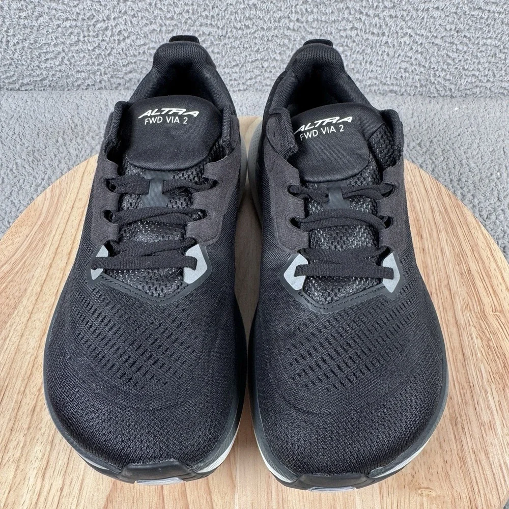 Altra FWD Via 2 Women 10.5 Black Road Running Shoes 4mm Drop Sneaker AL0A85TW010